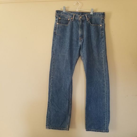 Levi's 505 Men's Medium Wash Mid-Rise 36 × 32 In great condition - Picture 12 of 13